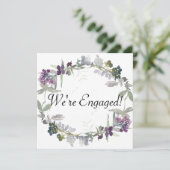 Wir sind Verlobte Aquarell Wildblumen Lavendel (Stehend Vorderseite)