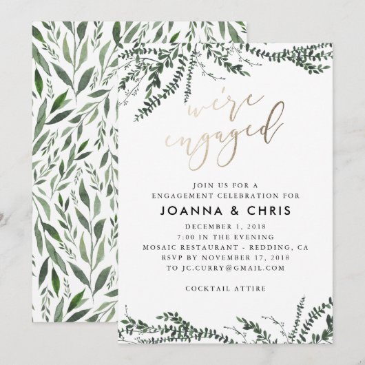 Wir sind Verlobte Einladung (Vorne/Hinten)