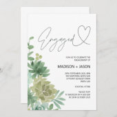 Wir sind Verlobte Engagement Partei Moderne Sukkul Einladung (Vorne/Hinten)