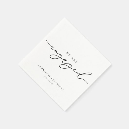 Wir sind Verlobte Engagement-Partei Serviette (Ecke)