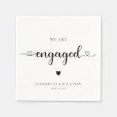 Wir sind Verlobte Engagement-Partei Serviette (Vorderseite)
