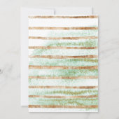 Wir sind Verlobte Engagement Party Green und Gold Einladung (Rückseite)