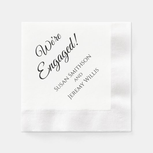 Wir sind Verlobte Engagement Party Napkins Serviette (Vorderseite)