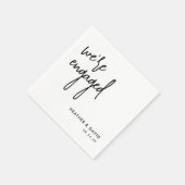 Wir sind Verlobte Engagement Party Napkins Serviette (Ecke)