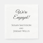 Wir sind Verlobte Engagement Party Napkins Tablewa Serviette (Vorderseite)