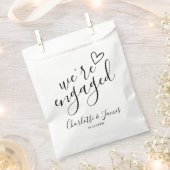 Wir sind Verlobte Engagement Party Schwarz und Wei Geschenktütchen (Ausgeschnitten)