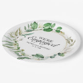 Wir sind Verlobte geometrische Verlobung von Green Pappteller (Schrägansicht)