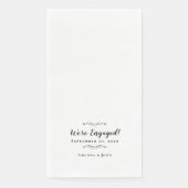 Wir sind Verlobte Hochzeit Verlobung Dinner Black Serviette (Vorderseite)