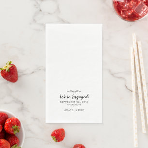 Wir sind Verlobte Hochzeit Verlobung Dinner Black  Serviette