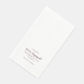 Wir sind Verlobte Hochzeit Verlobung Dinner Burgan Serviette (Ecke)