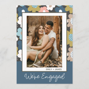 Wir sind Verlobte Nature Blume Foto Engagement Par Einladung