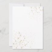 Wir sind Verlobte Partnerpartei Eukalyptus Gold Einladung (Rückseite)