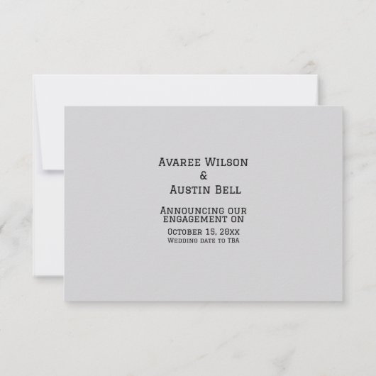 Wir sind Verlobte Verlobung Ankündigung (Rückseite)