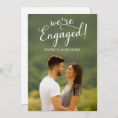 Wir sind Verlobte Verlobung Ankündigung Foto (Vorne/Hinten)