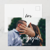 Wir sind Verlobte Verlobung Ankündigung Postkarte (Vorne/Hinten)