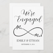 Wir sind verlobte Verlobung-Ankündigungskarten Einladung (Vorne/Hinten)