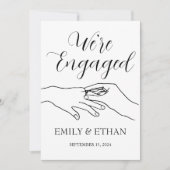 Wir sind verlobte Verlobung-Ankündigungskarten Einladung (Vorderseite)