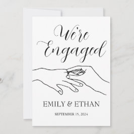 Wir sind verlobte Verlobung-Ankündigungskarten Einladung
