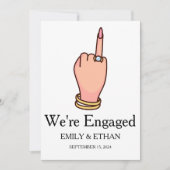 Wir sind verlobte Verlobung-Ankündigungskarten Einladung (Vorderseite)