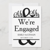 Wir sind verlobte Verlobung-Ankündigungskarten Einladung (Vorderseite)