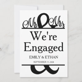 Wir sind verlobte Verlobung-Ankündigungskarten Einladung