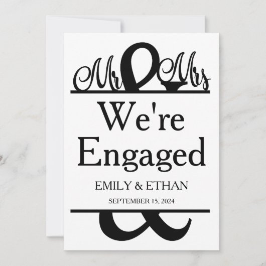 Wir sind verlobte Verlobung-Ankündigungskarten Einladung (Vorderseite)