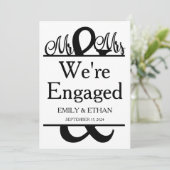 Wir sind verlobte Verlobung-Ankündigungskarten Einladung (Stehend Vorderseite)