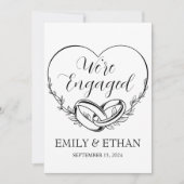 Wir sind verlobte Verlobung-Ankündigungskarten Einladung (Vorderseite)