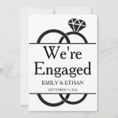 Wir sind verlobte Verlobung-Ankündigungskarten Einladung (Vorderseite)