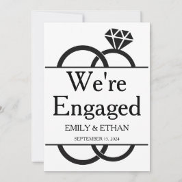 Wir sind verlobte Verlobung-Ankündigungskarten Einladung