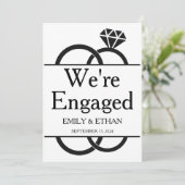 Wir sind verlobte Verlobung-Ankündigungskarten Einladung (Stehend Vorderseite)