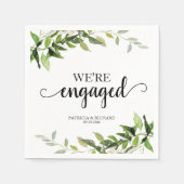 Wir sind Verlobte Verlobung für Grünpflanzen Serviette (Vorderseite)