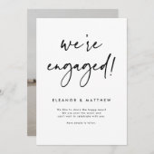 Wir sind Verlobte Verlobung von Hand Ankündigung (Vorne/Hinten)