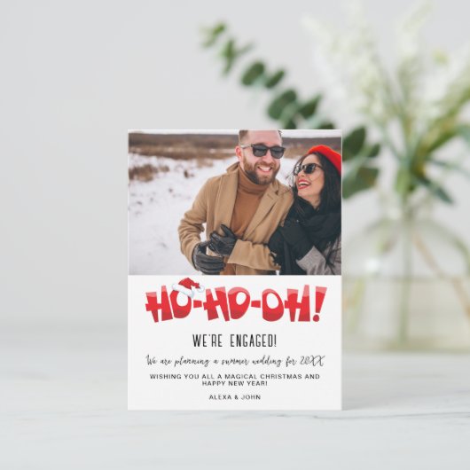 Wir sind Verlobte Weihnachten im Funny Couple Foto (Stehend Vorderseite)