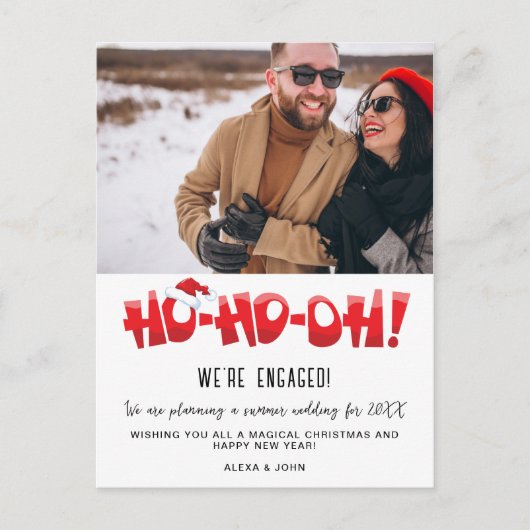 Wir sind Verlobte Weihnachten im Funny Couple Foto (Vorderseite)