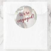 Wir sind Verlobter Foto-Umschlag Runder Aufkleber (Tasche)