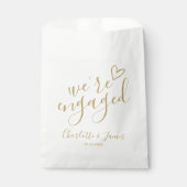 Wir sind Verlobtes Engagement Party Chic Gold Geschenktütchen (Vorderseite)