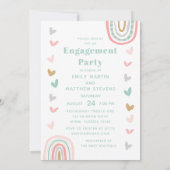 Wir sind Verlobtes Foto Moderne Engagement Party Einladung (Rückseite)