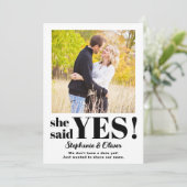 Wir sind Verlobtes Foto Moderne Verlobung Ankündig Save The Date (Stehend Vorderseite)