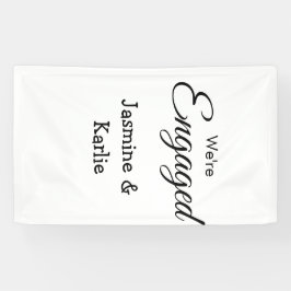 Wir sind verlobtes Paar Name romantisch stilvoll e Banner