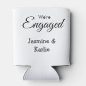 Wir sind verlobtes Paar Name romantisch stilvoll e Dosenkühler (Rückseite)