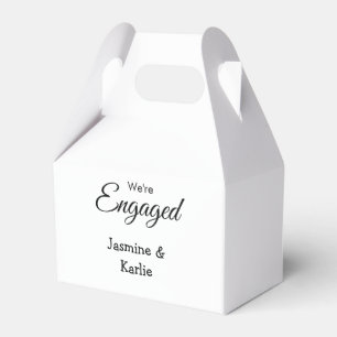 Wir sind verlobtes Paar Name romantisch stilvoll e Geschenkschachtel