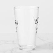 Wir sind verlobtes Paar Name romantisch stilvoll e Glas (Links)