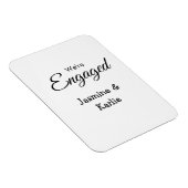 Wir sind verlobtes Paar Name romantisch stilvoll e Magnet (Rechte Seite)