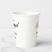 Wir sind verlobtes Paar Name romantisch stilvoll e Pappbecher (Rechts)