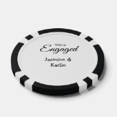 Wir sind verlobtes Paar Name romantisch stilvoll e Pokerchips (Einzeln)