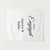 Wir sind verlobtes Paar Name romantisch stilvoll e Wandteppich (Vorderseite (Horizontal))