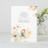 Wir sind Verlobtes romantisches Engagement Party F Einladung (Stehend Vorderseite)