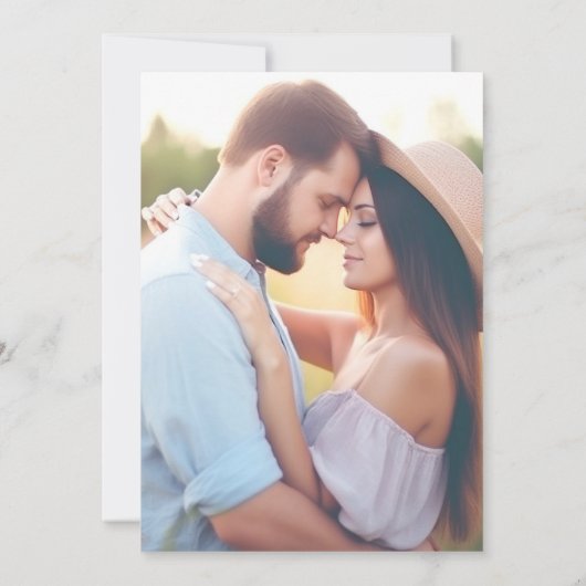 Wir sind Verlobtes romantisches Engagement Party F Einladung (Rückseite)