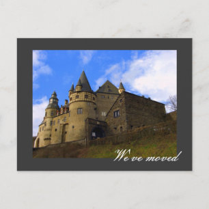 Wir sind - völlig kundengerecht umgezogen! ankündigungspostkarte